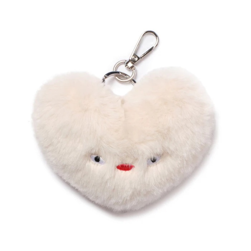 Samo Ondoh loveyom keychain eco fur ivory